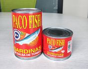 Private Label Canned Sardine Fish Sardines In Tomato Sauce Without Bones