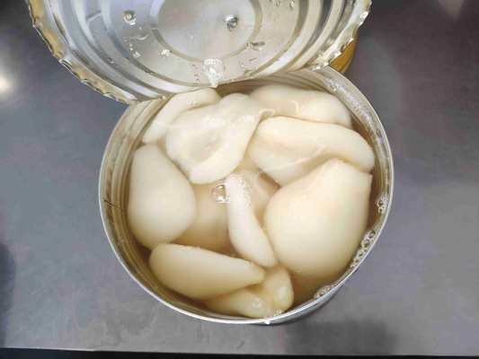 Preservation Process Syrup Canned Pear Halves 100% Fresh Natural Taste