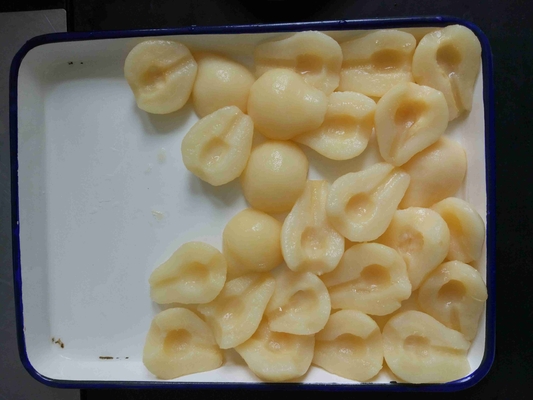 100% Fresh Canned Pear Halves In Light Syrup HACCP Certification