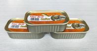 Custom Canned Sardine Fish In Soya Bean Oil Lithographic Printing OEM Brand