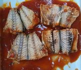 Tin Packing Mackerel Canned Fish In Tomato Sauce FDA HACCP Certification