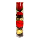 T4 Rose Flower Cylinder Wafer Chocolate 4pcs
