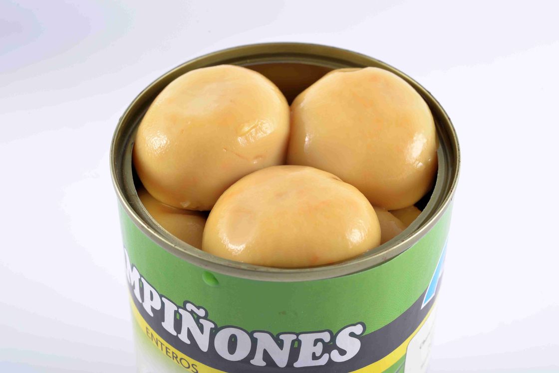 Light Yellow Canning Mushrooms , Whole Button Mushrooms In Jars