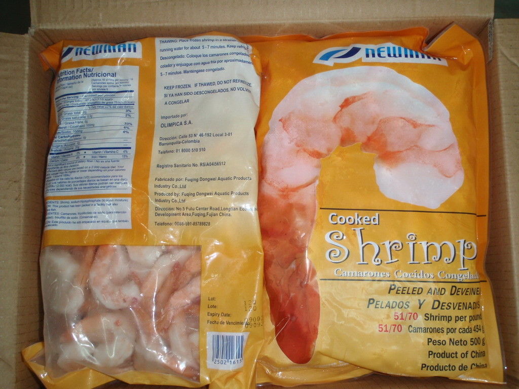 Frozen ocean fresh seafood Vannamei Shrimp Headless Skinless Processing Type