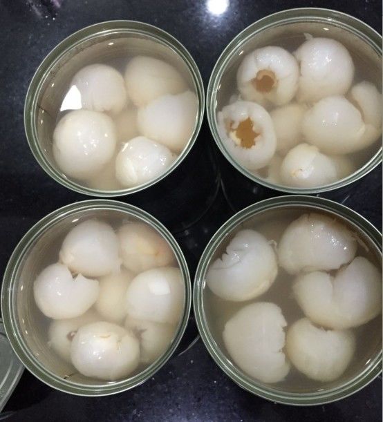Whole White Canned Lychee In Syrup , Lychee Fruit Season Net Weight 567g