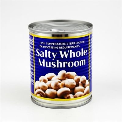 High Temperature Sterilization Canned Mushroom Salty Whole Mushroom for Processing Requirements