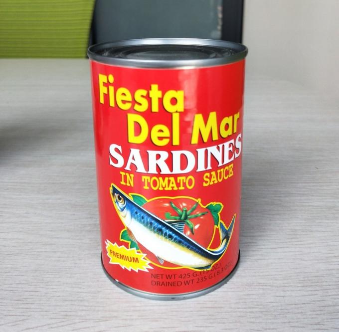 425g Jack Mackerel Canned In Brine In Tomato Sauce From China